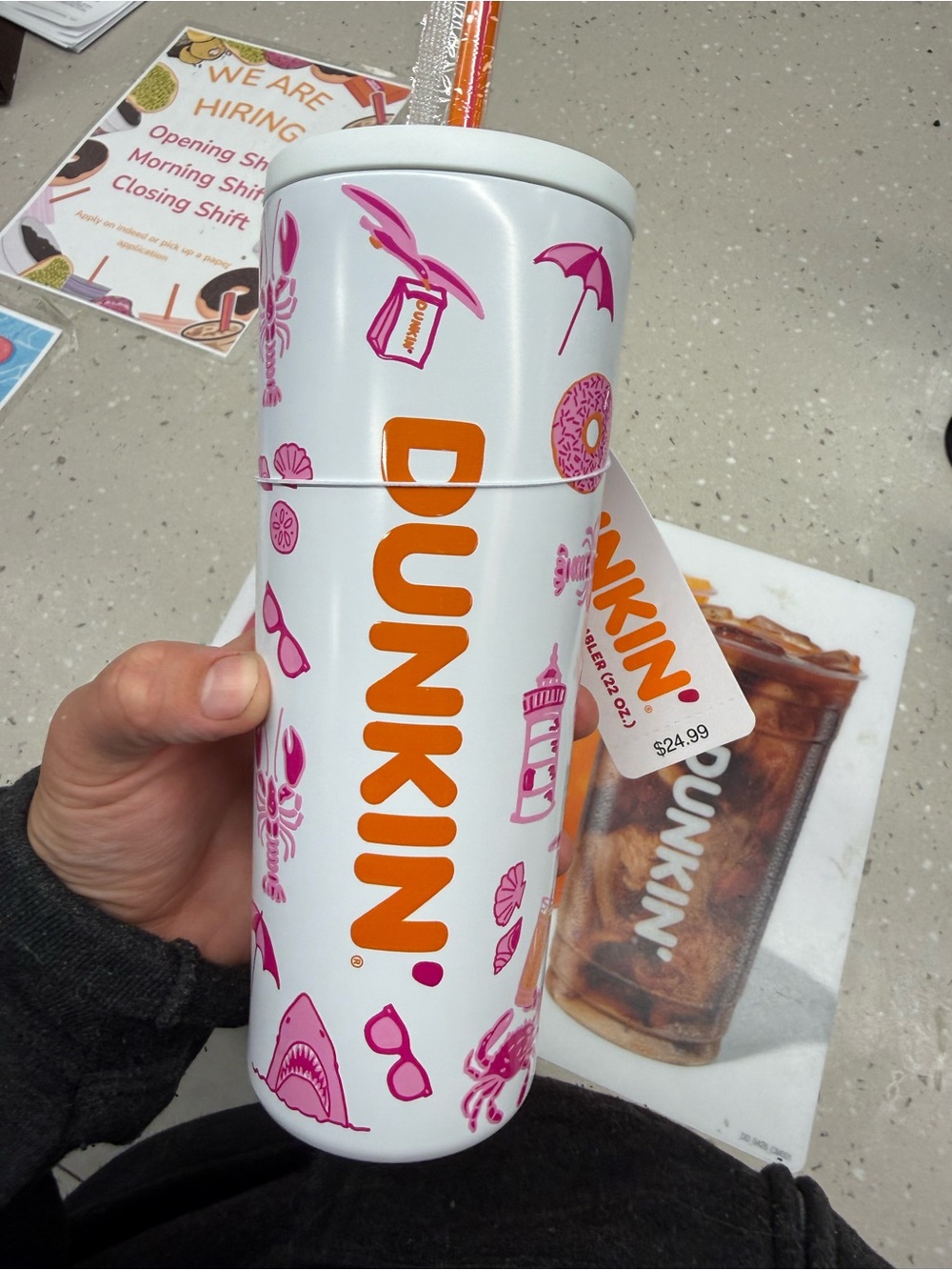Dunkin’ 22oz Summer Coastal Tumbler – New With Tags